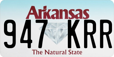 AR license plate 947KRR