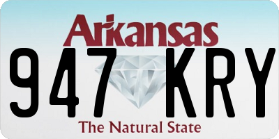 AR license plate 947KRY
