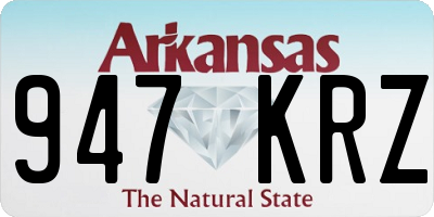 AR license plate 947KRZ