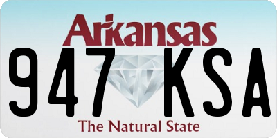 AR license plate 947KSA