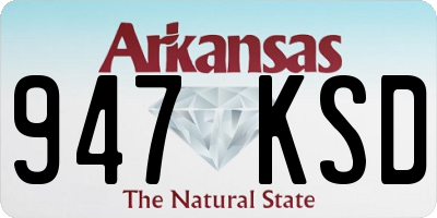 AR license plate 947KSD