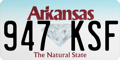AR license plate 947KSF