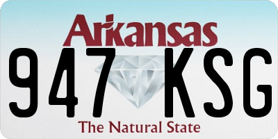AR license plate 947KSG