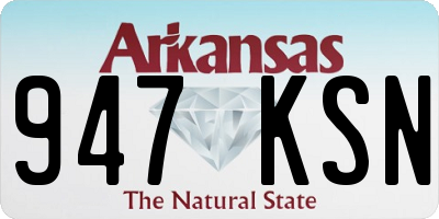 AR license plate 947KSN