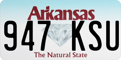 AR license plate 947KSU