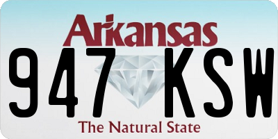 AR license plate 947KSW