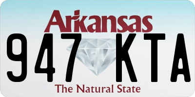 AR license plate 947KTA
