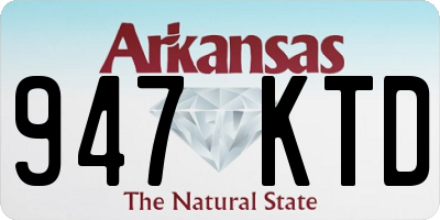 AR license plate 947KTD