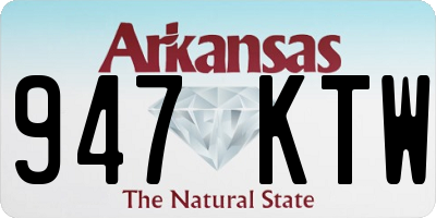 AR license plate 947KTW