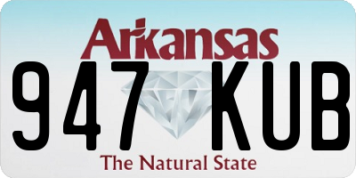 AR license plate 947KUB