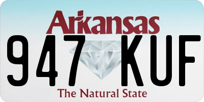 AR license plate 947KUF