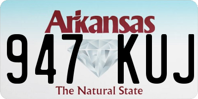 AR license plate 947KUJ