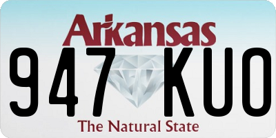 AR license plate 947KUO