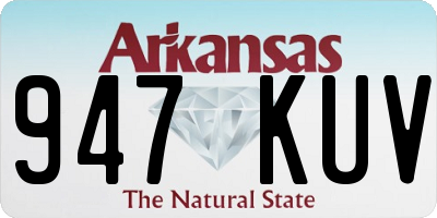 AR license plate 947KUV