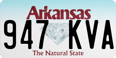 AR license plate 947KVA