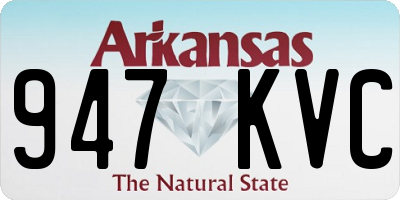 AR license plate 947KVC