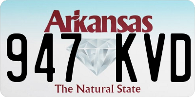 AR license plate 947KVD