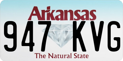 AR license plate 947KVG