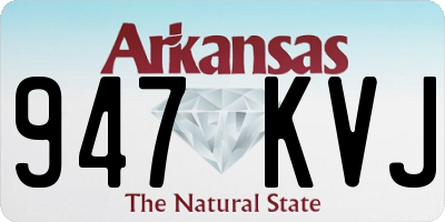 AR license plate 947KVJ