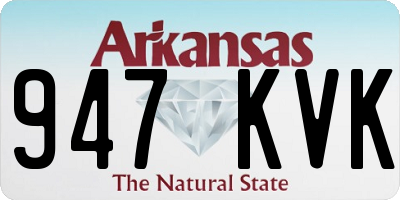 AR license plate 947KVK