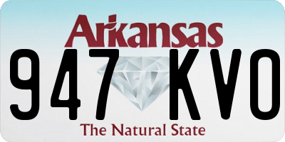 AR license plate 947KVO