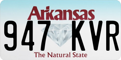 AR license plate 947KVR