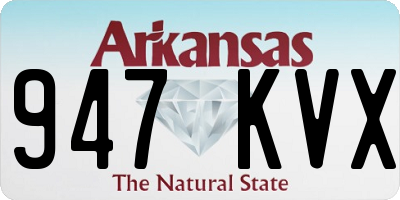 AR license plate 947KVX
