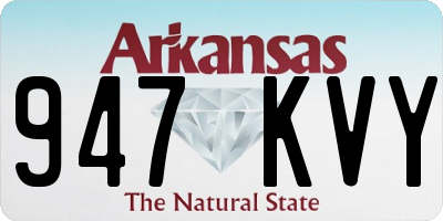 AR license plate 947KVY