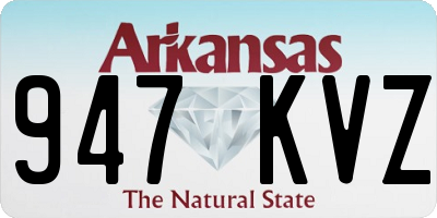 AR license plate 947KVZ