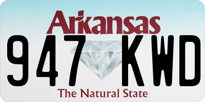 AR license plate 947KWD