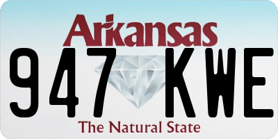 AR license plate 947KWE