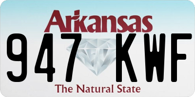 AR license plate 947KWF
