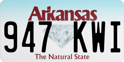 AR license plate 947KWI