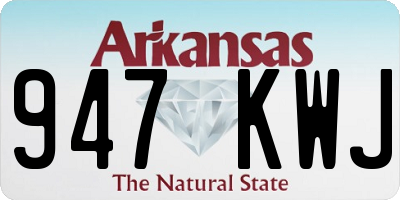 AR license plate 947KWJ