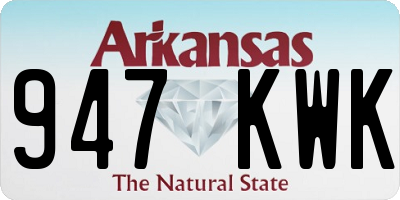 AR license plate 947KWK