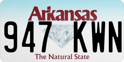 AR license plate 947KWN