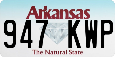 AR license plate 947KWP