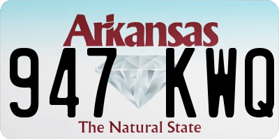 AR license plate 947KWQ