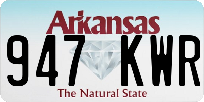 AR license plate 947KWR