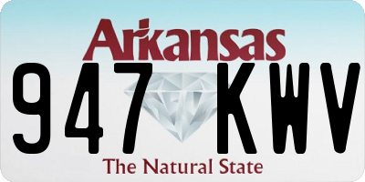 AR license plate 947KWV