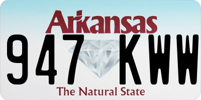 AR license plate 947KWW