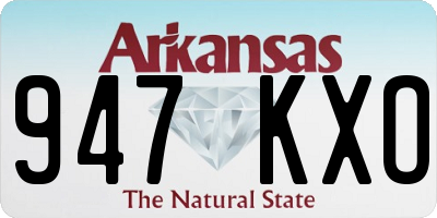 AR license plate 947KXO