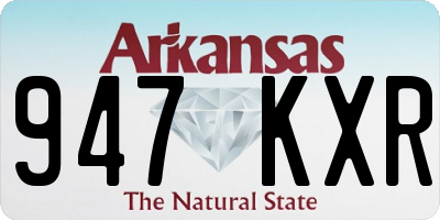 AR license plate 947KXR
