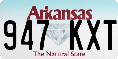 AR license plate 947KXT
