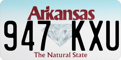 AR license plate 947KXU