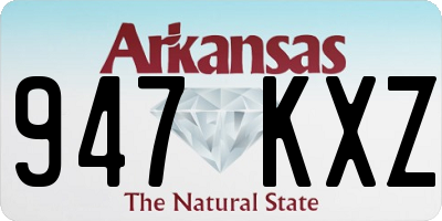 AR license plate 947KXZ