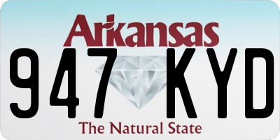 AR license plate 947KYD