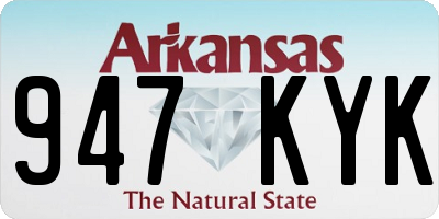 AR license plate 947KYK