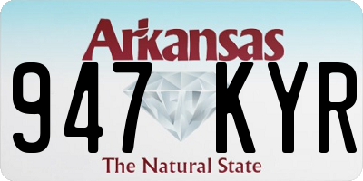AR license plate 947KYR