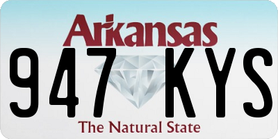 AR license plate 947KYS